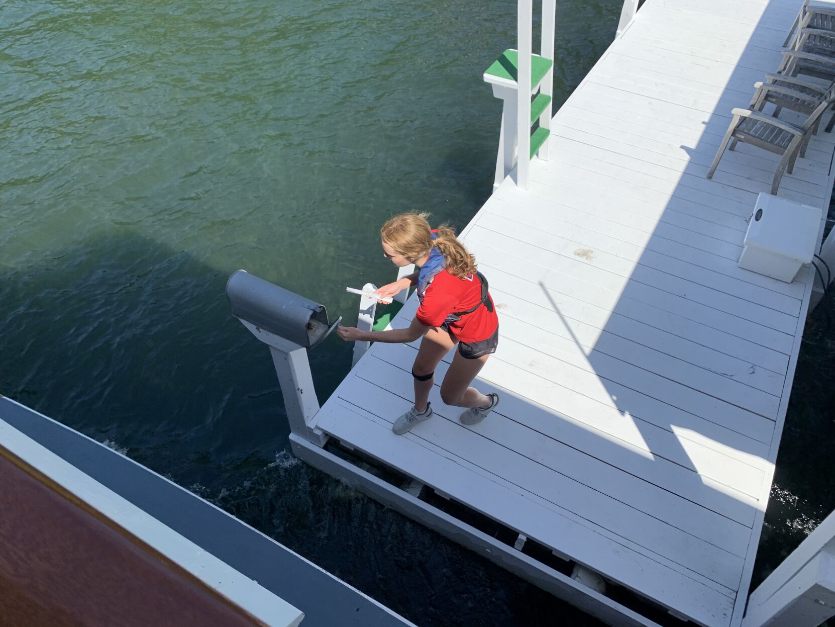 A mail boat jump candidate performs successfully during tryouts June 14.